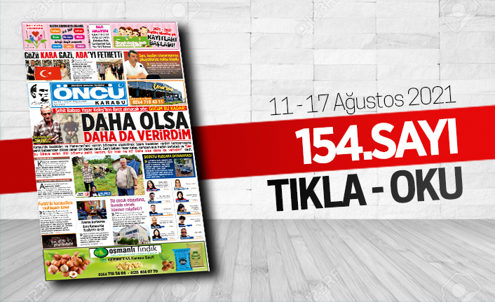 Öncü Karasu Gazetesi 154.sayı