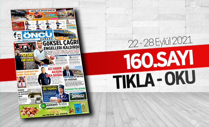 Öncü Karasu Gazetesi 160.sayı
