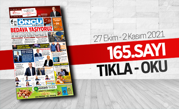 Öncü Karasu Gazetesi 165.sayı