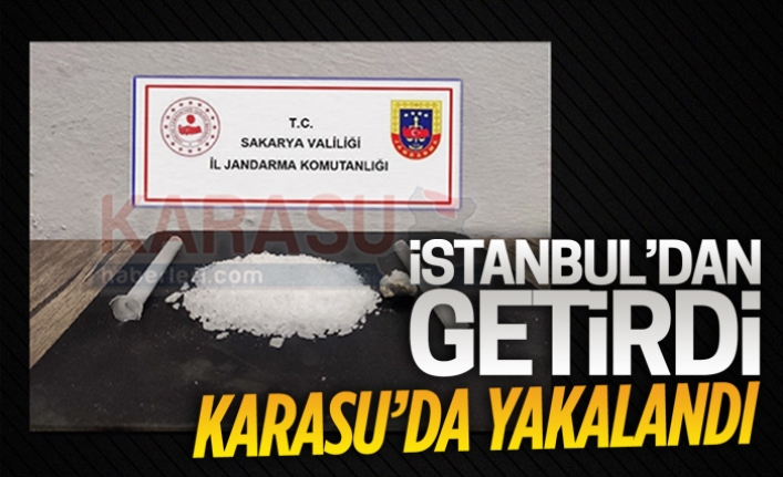 İstanbul’dan getirdi, Karasu’da yakalandı