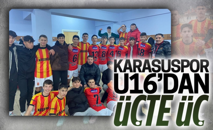 Karasuspor U16’dan üçte üç