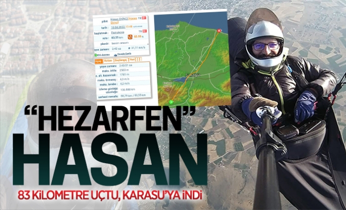 Hezârfen Hasan, 83 kilometre uçarak Karasu’ya indi
