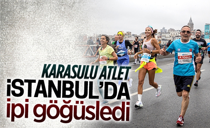 Karasulu atlet İstanbul Maratonu'nda ipi göğüsledi