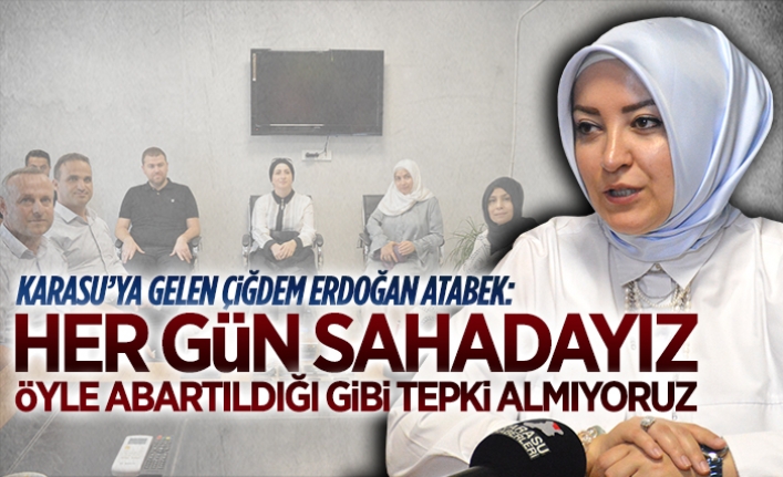 Milletvekili Çiğdem Erdoğan Atabek, Karasu’yu ziyaret etti