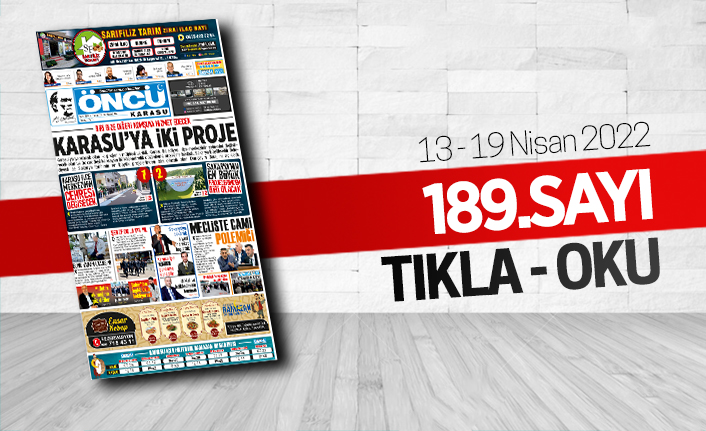 Öncü Karasu Gazetesi 189.sayı