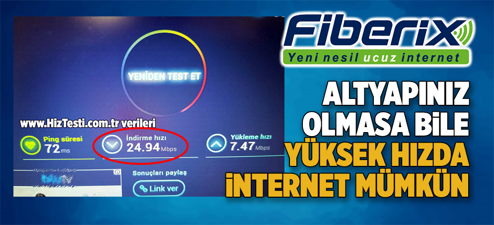 Altyapısı olmayana fiber internet
